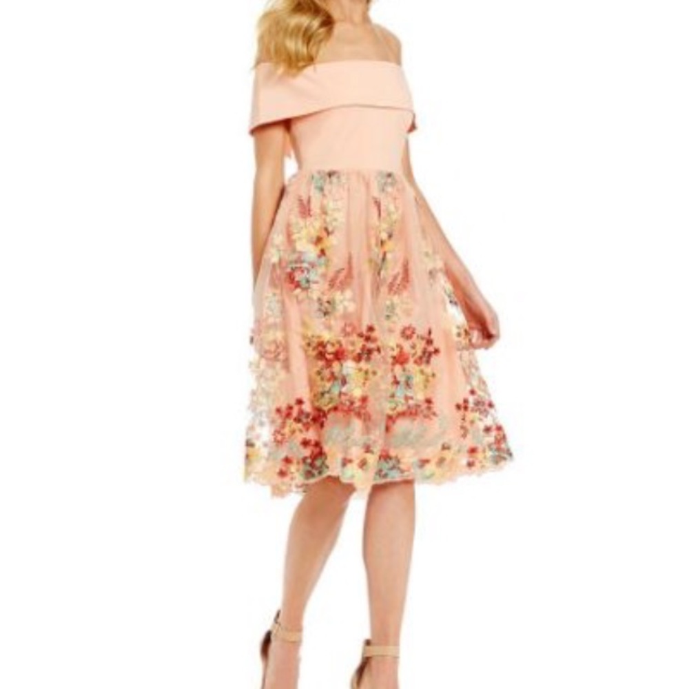 Gianni Bini Floral Off the Shoulder Dress
